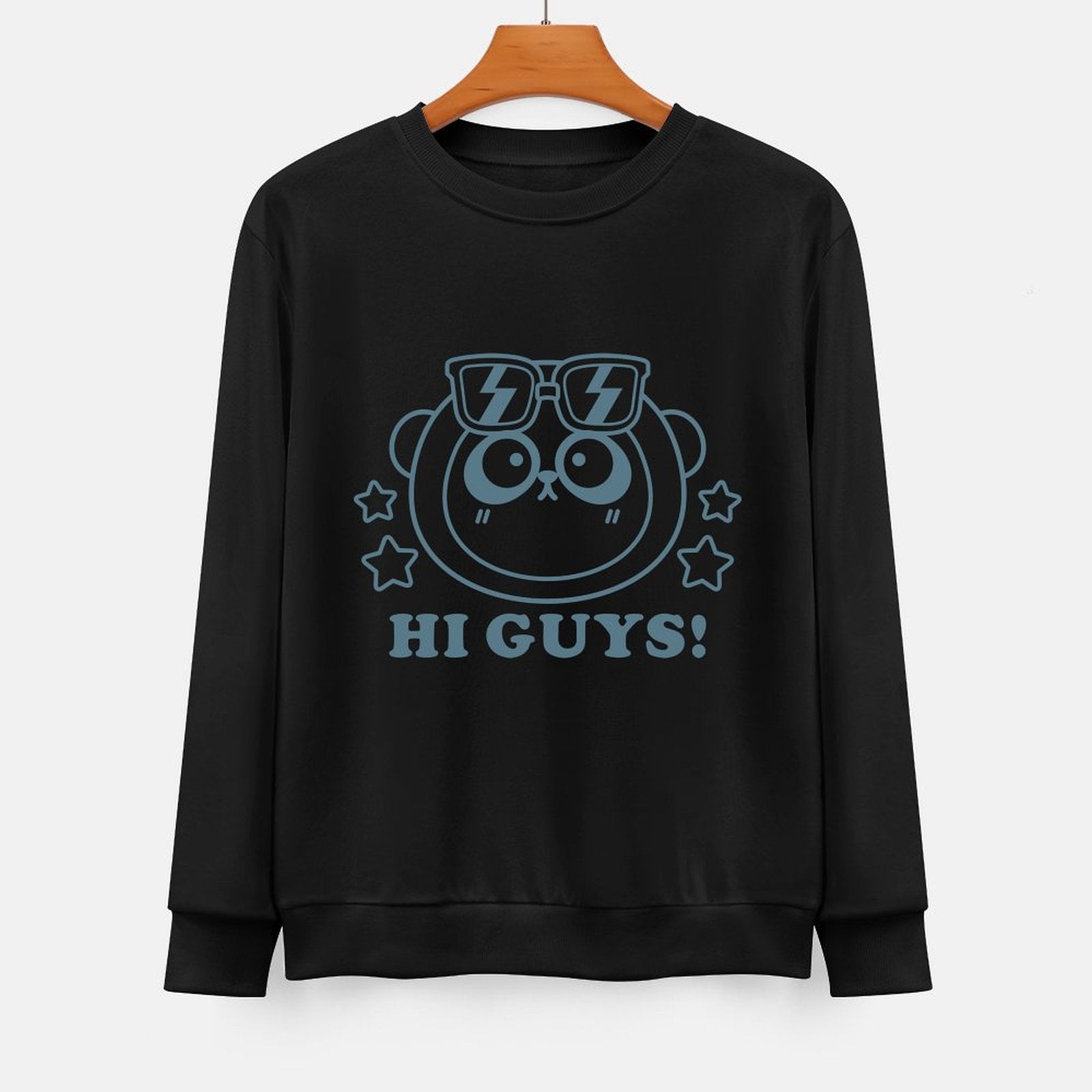 Front Patterned Long Sleeve TopActiveWear Soft